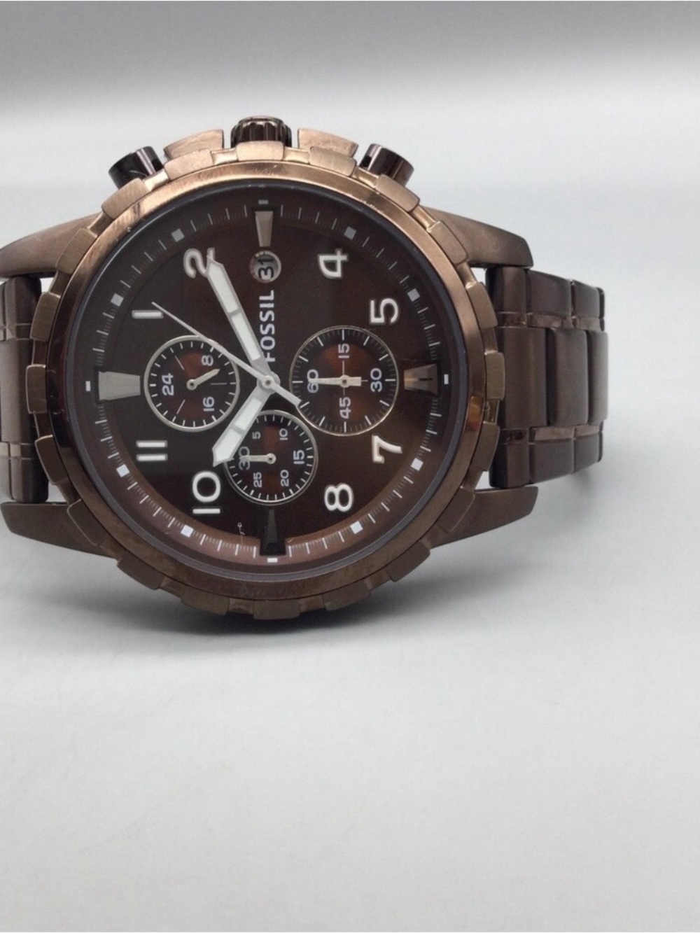 Fossil Dean FS4645 Men’s 45mm chronograph date new battery 7” - Picture 6 of 12